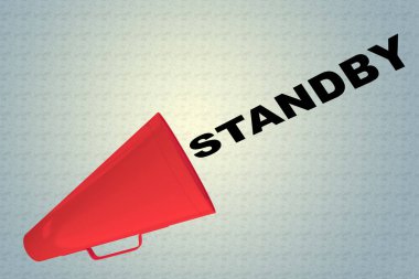 bir hoparlör akan bekleme başlık 3D çizimi