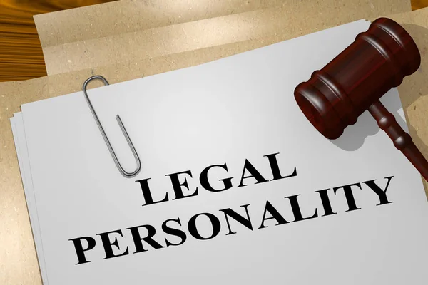 Απεικόνιση Του Νομική Προσωπικότητα Τίτλος Νομικού Εγγράφου — Φωτογραφία Αρχείου