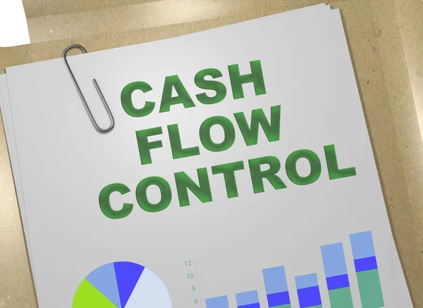 Иллюстрация Названия Cash Flow Control Бизнес Документе — стоковое фото