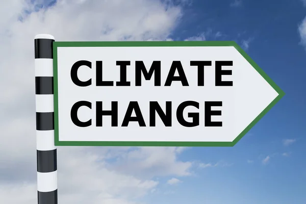 Illustration Climate Change Script Road Sign — Stock Photo, Image