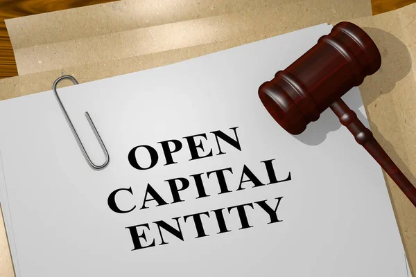 Illustration Open Capital Entity Title Legal Document — Stock Photo, Image