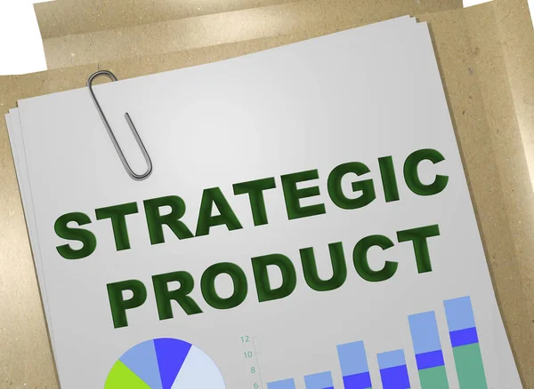Illustration Strategisk Produkt Affärsdokumentet — Stockfoto