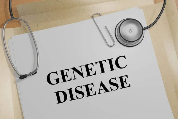 Ilustración Del Título Enfermedad Genética Documento Médico — Foto de Stock