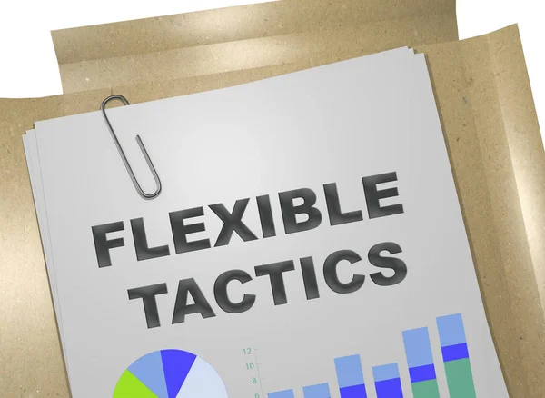 Illustration Flexibla Taktik Titel Affärsdokumentet — Stockfoto