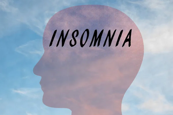 INSOMNIA - conceito médico — Fotografia de Stock