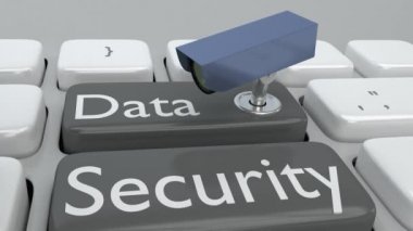 Veri güvenlik konsepti animasyon çekimi