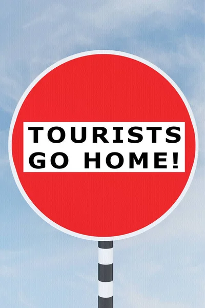 Os turistas vão para casa! conceito — Fotografia de Stock