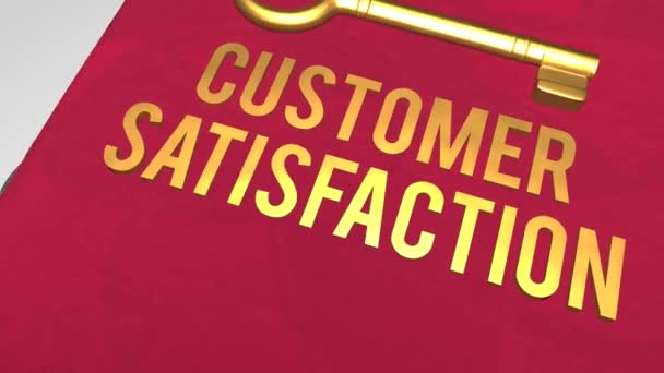 Key to customer satisfaction concept shot shot — Stock Video