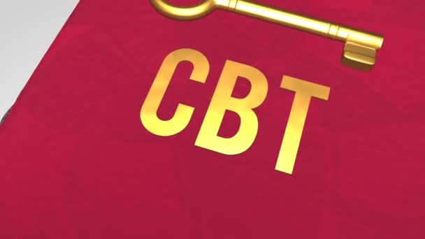 Klíč k záběru konceptu CBT — Stock video