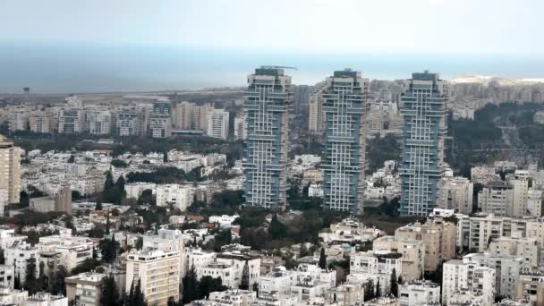 Norte de Tel Aviv novos edifícios modernos tiro — Vídeo de Stock