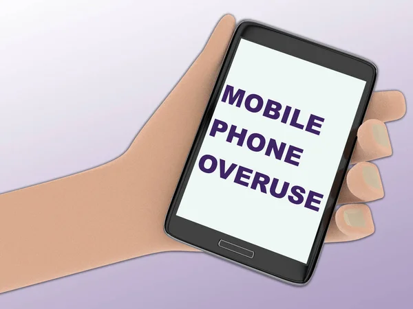 MOBILE PHONE OVERUSE concept — Stock Photo, Image