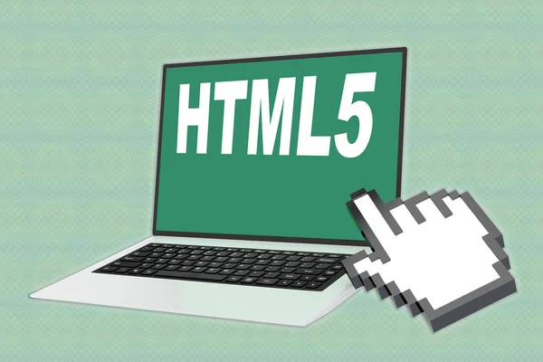 HTML5 - conceito de internet — Fotografia de Stock