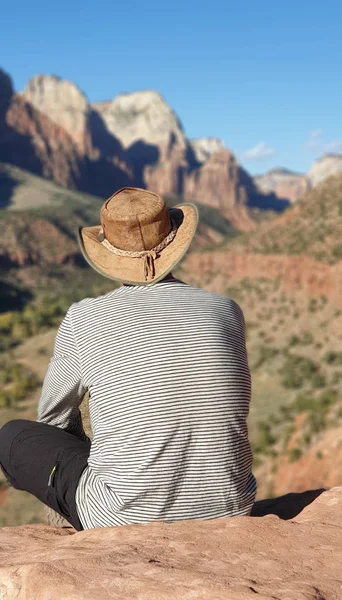 Back of a man sitting and self reflecting — Stock Photo, Image