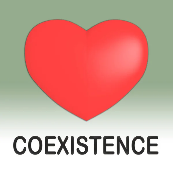 COEXISTENCE - соціальна концепція — стокове фото