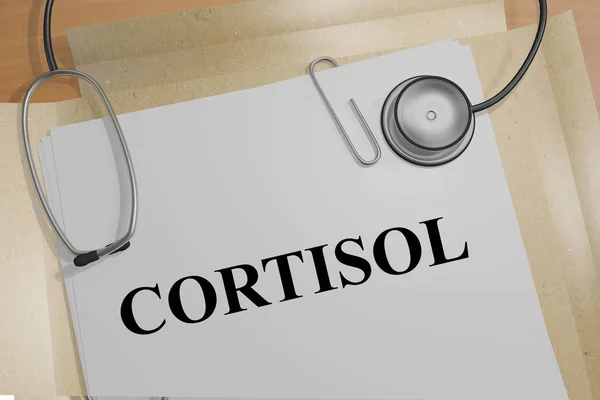 Kortizol - tıbbi kavram — Stok fotoğraf
