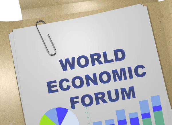 Concetto di Forum economico mondiale — Foto Stock