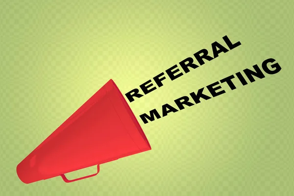 Conceito de marketing de referência — Fotografia de Stock