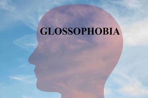 GLOSSOPHOBIE - concept psychologique — Photo