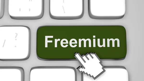 Clave Teclado Concepto Freemium — Foto de Stock