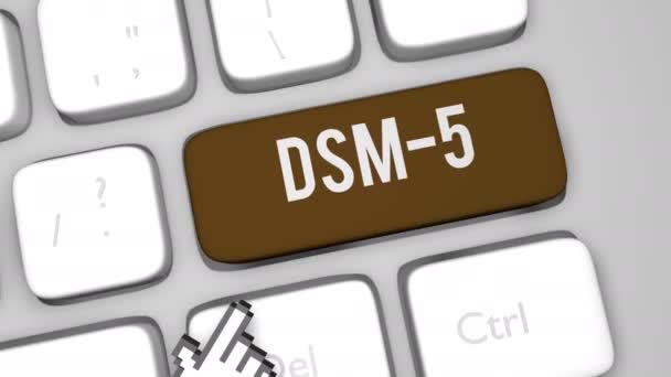 Dsm 5 toetsenbord toets animatie shot — Stockvideo