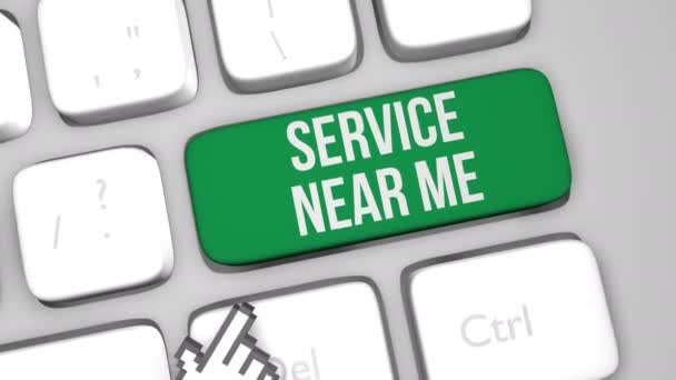 Service near me concept touche clavier coup de feu — Video