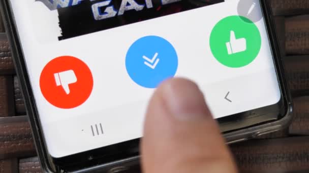 Gosto e não gosta de botões em tiro app — Vídeo de Stock