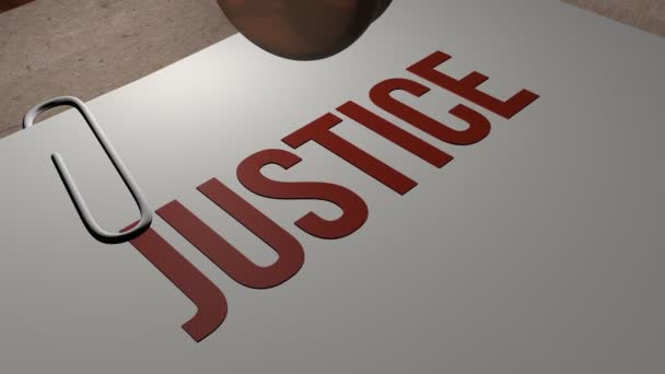 Animación Del Concepto Jurídico Justicia — Vídeo de stock