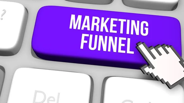 Marketing funnel digital market concept