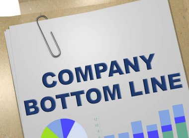 COMPANY BOTTOM LINE concept clipart