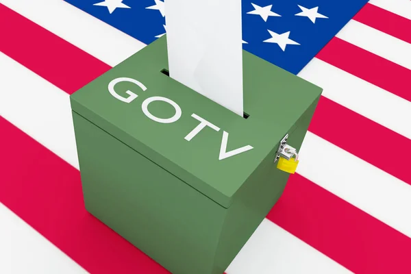 Illustration Gotv Manus Valurna Med Usa Flagga Som Bakgrund — Stockfoto