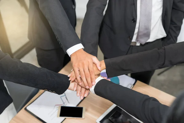 Business team joining hands together Support Concept, Success Teamwork Concept