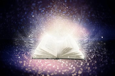 Sihirli kitap ile arka plan