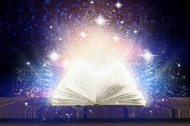 Sihirli kitap ile arka plan