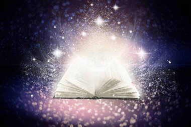 Sihirli kitap ile arka plan