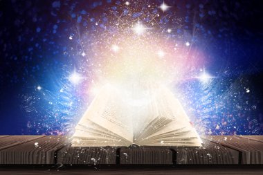 Sihirli kitap ile arka plan