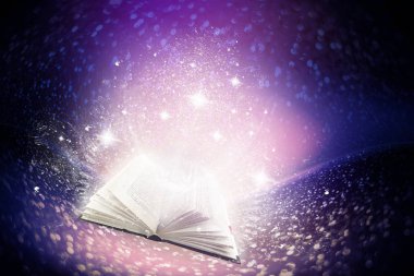 Sihirli kitap ile arka plan