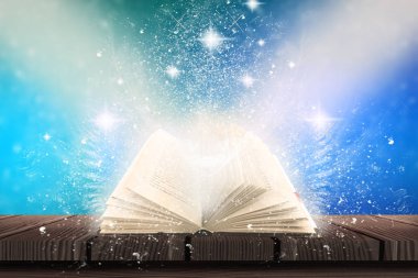 Sihirli kitap ile arka plan