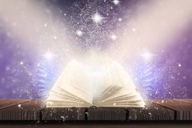 Sihirli kitap ile arka plan