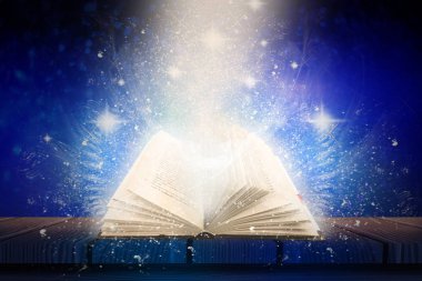 Sihirli kitap ile arka plan