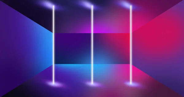 Neon wall background, glowing lines, neon lights