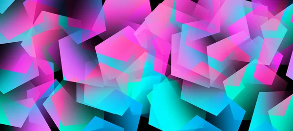 Fundo Abstrato Com Elementos Brilhantes Retângulos Coloridos Cores Néon — Fotografia de Stock