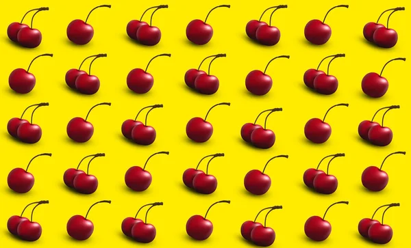 Cherry Isolated Background Closeup — Stock Photo, Image