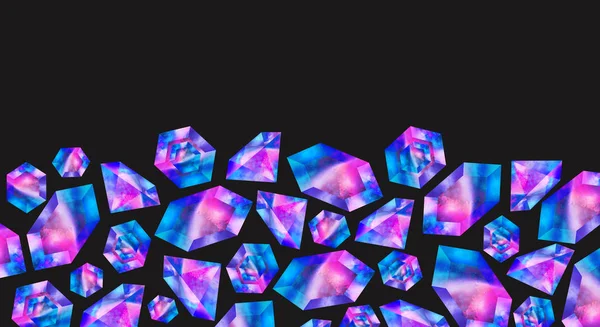 Pattern Stones Neon Space Background — Stock Photo, Image