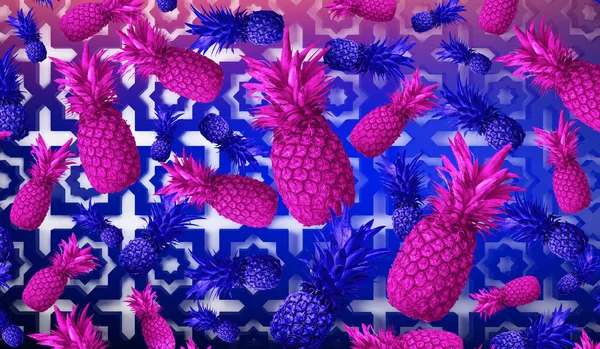 Absztrakt Gyümölcs Háttér Ananász — Stock Fotó
