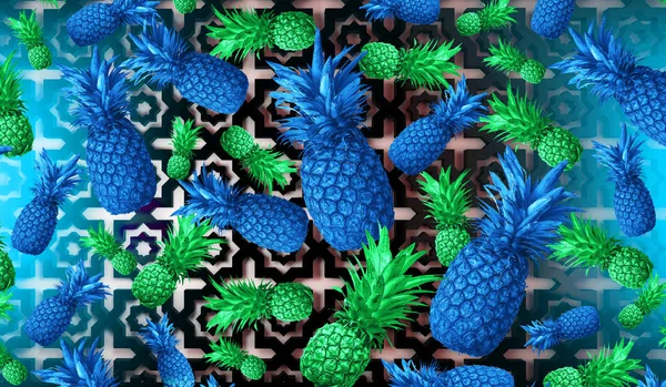 Abstracte Fruit Achtergrond Ananas — Stockfoto