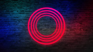 Arka plan boş bir karanlık oda. Boş duvarlar, ışıklar, duman, kızdırma, ışınları, neon
