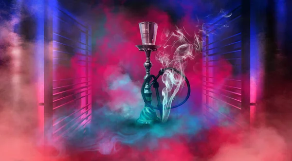 Hookah Hermoso Fondo Oriental Humo —  Fotos de Stock