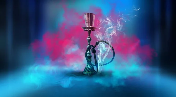 Hookah Belo Fundo Oriental Fumaça — Fotografia de Stock