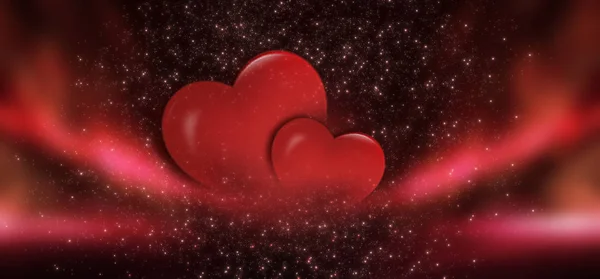 Dia Dos Namorados Venda Fundo Vermelho Com Coração Fundo Romântico — Fotografia de Stock