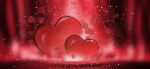 День Святого Валентина Продажи Фона Красный Сердцем Красный Романтический Фон — стоковое фото